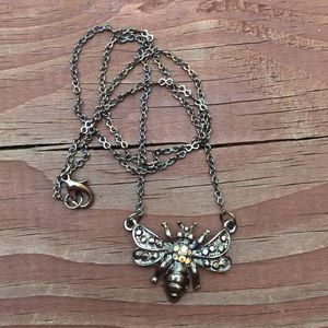 Rhinestone Bee Necklace